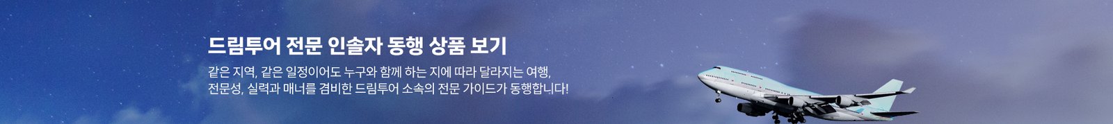 드림투어 전문 인솔자 동행 상품 보기